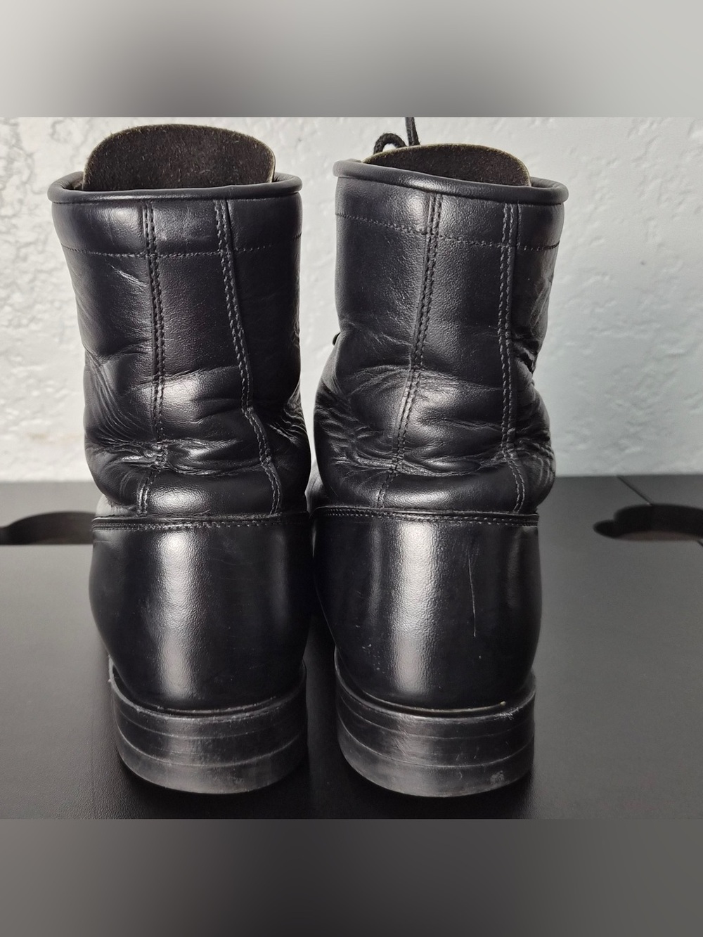 Justin Vintage Black Leather Lace-Up Roper Boots Western Fringe Kiltie Size 6 - Picture 4 of 11